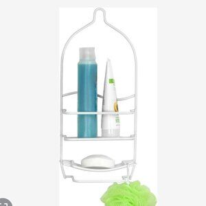 Home Basic Shower Caddy Vinyl Coated, Shampoo, Conditioner, Loofah And Soap Hold